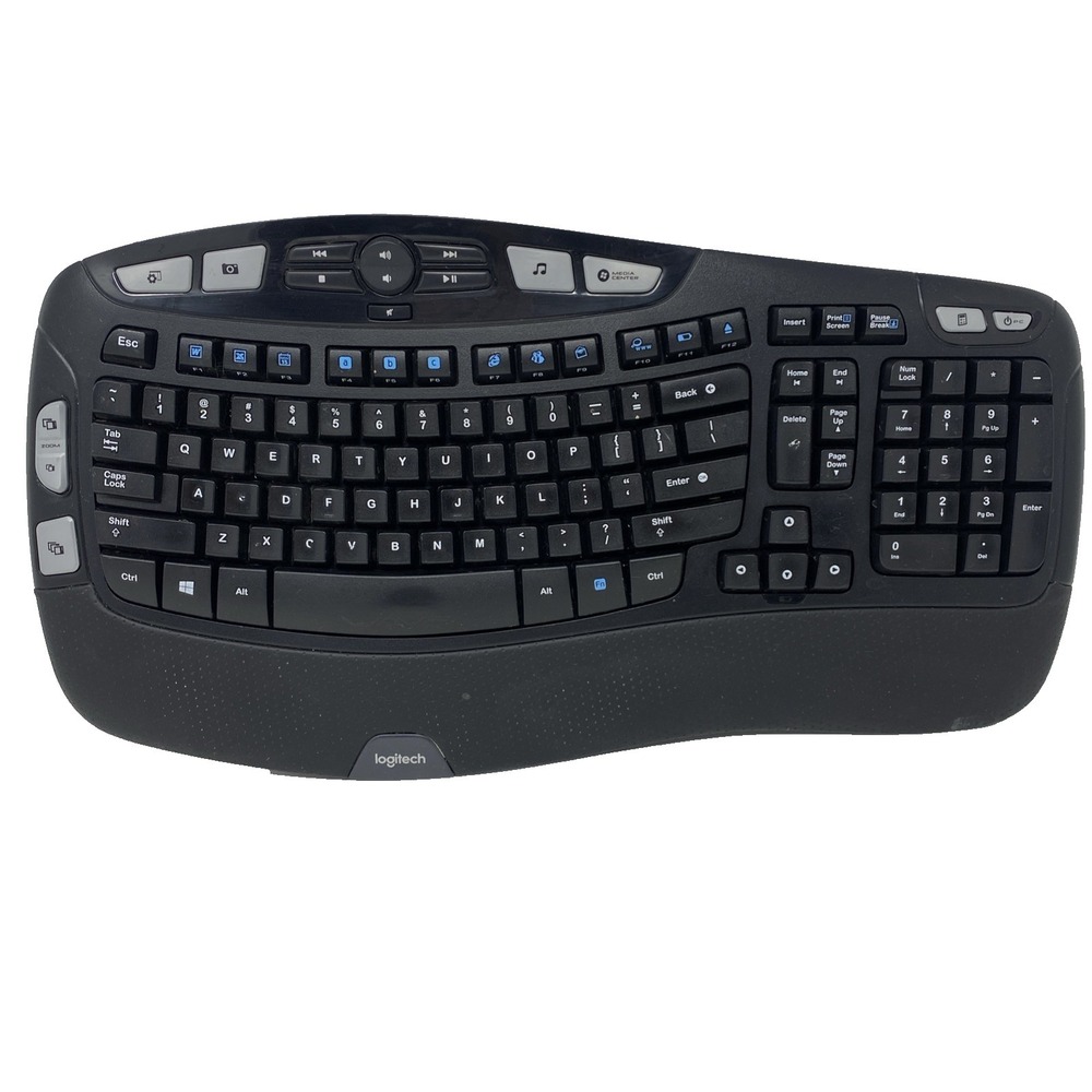 Logitech K350 Comfort Wave Wireless Keyboard No Dongle Keyboard - Tested Works!